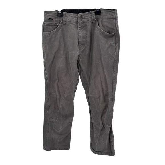 Kuhl Free Ryder Pants Mens 34x28 Durable Cotton Blend Gray Outdoor Workwear - Picture 1 of 9